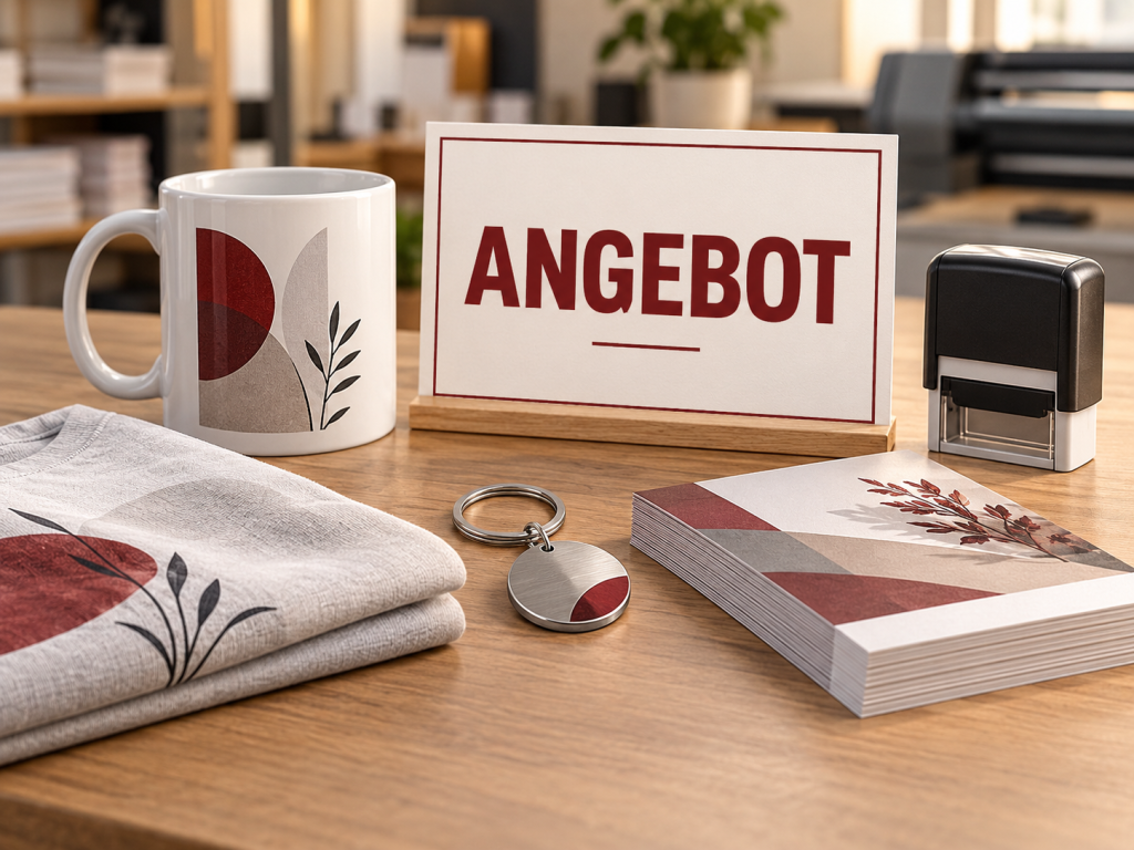 Druckprodukte und Werbeartikel im Angebot