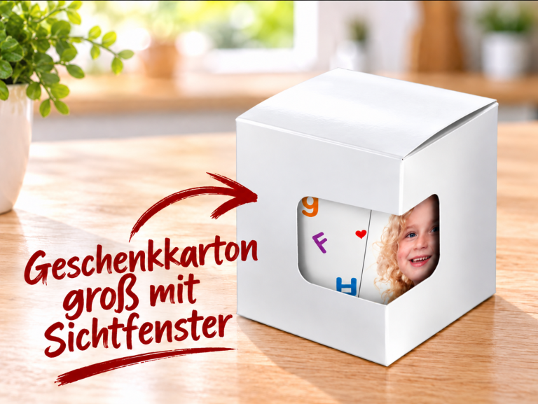 Geschenkkarton groß mit Sichtfenster