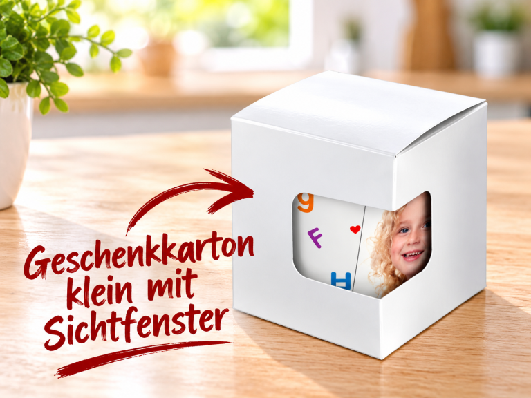 Geschenkkarton mit Sichtfenster