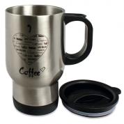 Edelstahl Thermobecher silber